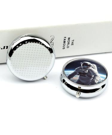 Buy Astronaut Printed 3 Compartment Travel Pill Box | Portable Pill Organizer for Purse & Pocket - Buy Online on GoSupps.com