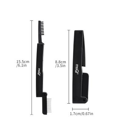 MSQ Eyelash Comb & Brow Brush - Folding Eyelash Separator Mascara Applicator Eyebrow Definer & Grooming Tool for Perfect Lashes & Brows - Buy Online on GoSupps.com