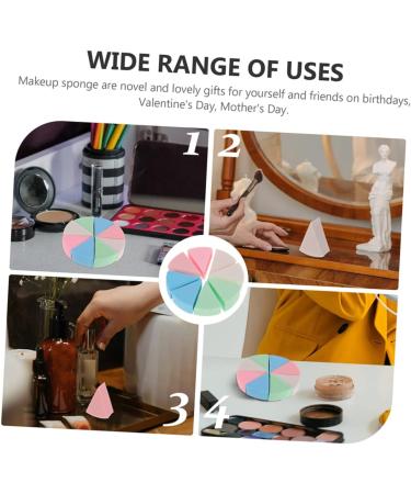 FOMIYES 6 Sets Triangular Sponge Puff Makeup Blending Sponge Powder Sponge Wedge Makeup Sponge Shape Makeup Sponge Makeup Triangle Puff Body Powder Puff Hairpin Emulsion Sector Girl - Buy Online on GoSupps.com