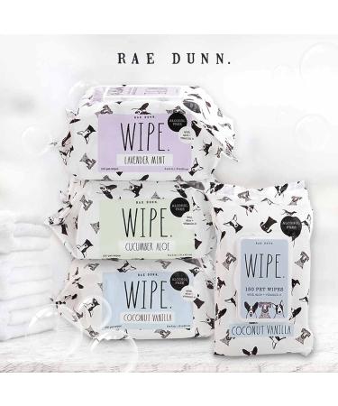 Rae Dunn Dog Wipes with Oatmeal, Aloe & Vitamin E - 150-Count Coconut Vanilla Paw Wipes | Pet Supplies for Grooming - Buy Online on GoSupps.com