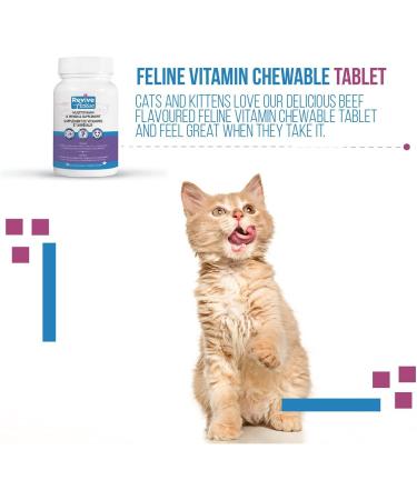Revive Active - Feline Vitamins Chewable Tablet 124ct Multivitamin & Mineral Supplement for Cats - All-in-one multivitamin to support your cat's health and wellness. - Buy Online on GoSupps.com