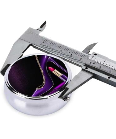 Elegant Purple High Heels Pill Box | Mini Round 3 Compartment Medicine Organizer for Travel & Home - Buy Online on GoSupps.com