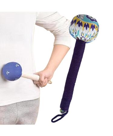 Genike hand massager with wormwood herbal filling mugwort massage hammer manual massage knock hammer with tassels herbal filler massagers for waist legs head and neck