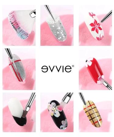 Set of 20 Evvie Nail Art Brushes in Black Case - Perfect for Precision Nail Designs | International Shipping Available - Buy Online on GoSupps.com