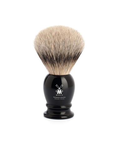 MHLE CLASSIC Silvertip Badger Luxury Natural Shaving Brush Large Black