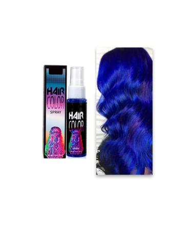 Temporary Hair Color Spray Timesave DIY Hair Color Spray Hair Spray Instant Hair Color for All Hair Types Fast-Drying Hair Coloring Spray for Party Hollowen Cosplay (white one size) (Blue)
