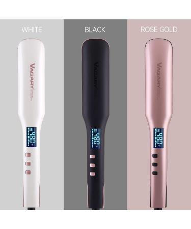 VAGARY 2 in 1 Hair Straightener & Curler - Anion Hair Care Flat Iron with Constant Temperature for All Hair Types | Perfect Gift for Women in Black/Pink - Buy Online on GoSupps.com