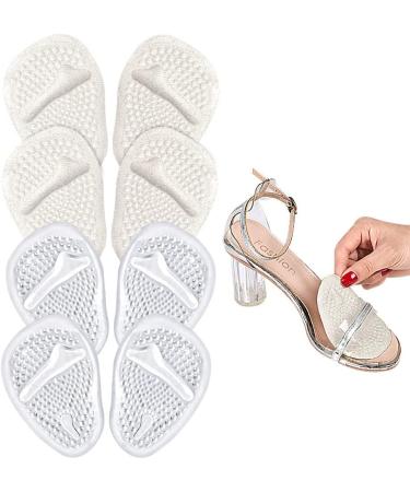 Premium Metatarsal Pads for Women | Silicone Ball of Foot Cushions for All-Day Pain Relief - Light Apricot & Transparent - Buy Online on GoSupps.com