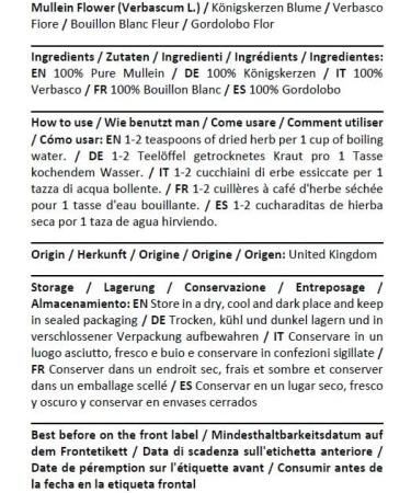 Health Embassy Mullein Flower Tea | Mol ne Fleur Tisane | Verbascum L | Loose Herbal Tea (100g) - Buy Online on GoSupps.com