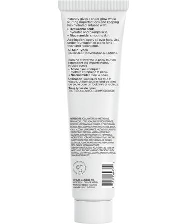 Marcelle Skincaring Glow Enhancer and Primer Illuminating & Hydrating Vegan Cruelty-Free Hypoallergenic Paraben-Free Fragrance-Free Mineral Oil-Free 30 mL - Buy Online on GoSupps.com