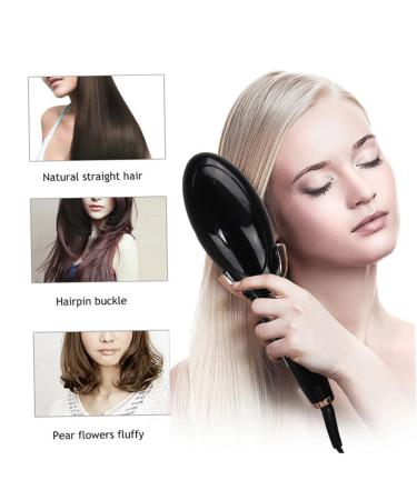 Hair Straightener Brush - Anti-Scald Heating Comb with Adjustable Temperature for Effortless Styling | International Shipping Available - Buy Online on GoSupps.com