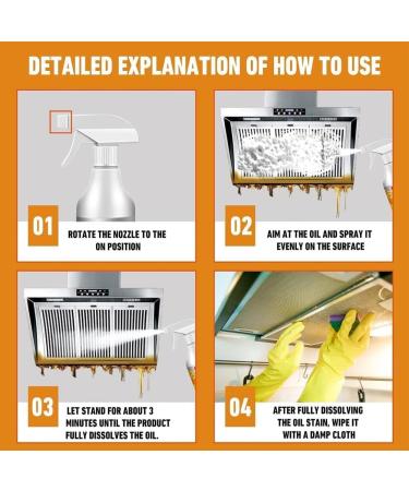 Kitchen Cleaner Spray Kitchen Grease Cleaner Multi-purpose Kitchen Pot Cleaner Cream Cleaner Easy Clean Oven Cleaner - Buy Online on GoSupps.com