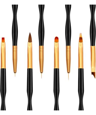Yoezuo Nail Art Brush Set - 4 Double Ended Brushes for UV Gel Paint & Manicure DIY - Buy Online on GoSupps.com