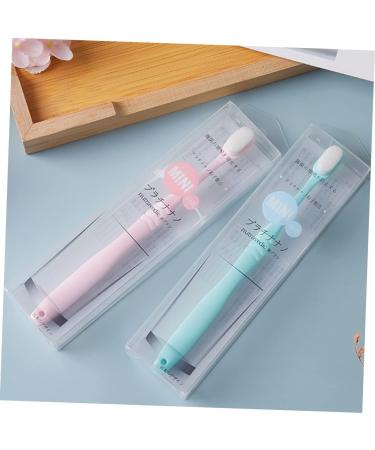 Buifulsic 2-in-1 Nylon Toothbrush - Deep Cleaning Slipproof Grip Portable Oral Hygiene Brush for Prothesis Care - Buy Online on GoSupps.com