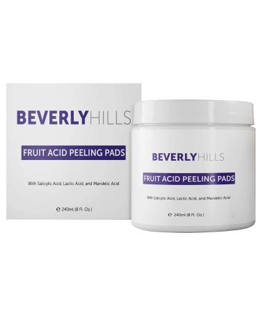 Beverly Hills Fruit Acid Peeling Pads - 50 Face Exfoliator Pads for Reducing Fine Lines & Dark Spots | Facial Cleansing Pads with Salicylic  Lactic & Mandelic Acid for Glowing Skin  50 Face Pads