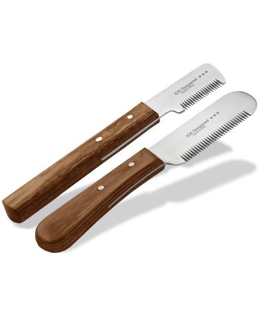 Trimmeters set for dogs and cats with fine and medium toothing 2-part fur care comb for dog fur underwool fur knife dog cups stainless steel knife brand quality for long hair and short hair - Buy Online on GoSupps.com