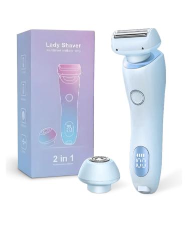 Duskofficial Razor The Glide Pro 3.0 Dusk Official Shaver 2 in 1 Portable Ladies Shaver Dusk Official Waterproof Electric Razor Wet Dry Women Shaver for Legs and Underarms (Blue)