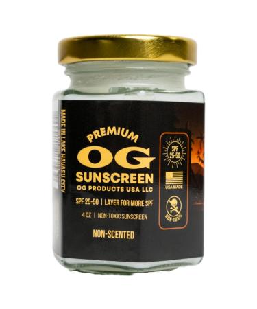 Face & Body Sunscreen Unscented Organic Whipped Tallow Reef Safe Vitamin Packed Formula for Sunburn Sensitive Skin Eczema - Veteran Owned Hand Made in USA (4 Fl Oz)