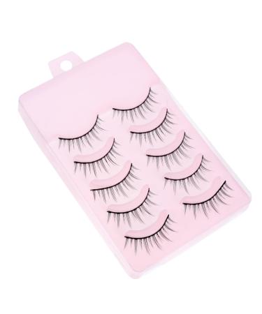 minkissy 5 Pairs Fake Eyelashes Salon Makeup Lashes Reusable Eyelashes Girl Makeup Eyelashes Girl False Lash Natural Look Eyelashes Long Eyelash False Eyelashes 3d Cosmetic Chemical Fiber