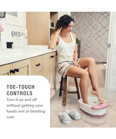Brookstone Hydro Bubble Foot Spa: Invigorating Massage, Toe-Touch Controls, Heat Maintenance & Pumice Stone - At-Home Spa Experience - Buy Online on GoSupps.com