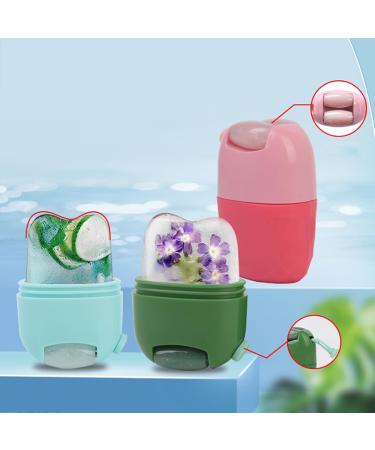 Roseflower Ice Roller Face & Jade Roller - 2 in 1 Ice Scooter for Pores & Skin Brightening - Sky Blue - Buy Online on GoSupps.com