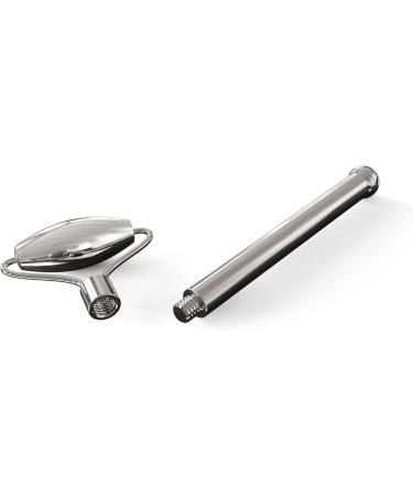 Stainless Steel Ice Roller & Rose Quartz Combo | Facial Massager for Lymphatic Drainage & Glowing Skin | Perfect for Product Absorption | Shop Now - Buy Online on GoSupps.com