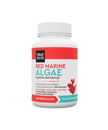 Vibrant Health  Gigartina Red Marine Algae  Plant-Based Immune Support  60 Capsules (FFP)