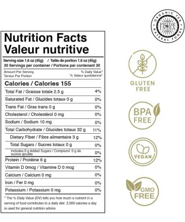 Pride Of India - Natural Royal Red Bolivian Quinoa - Protein Rich Whole Grain Jar 3.3 Pound (1.5 Kilo) Jar (2.2 Pound + 50% Extra Free 3.3 Pounds Total) - Buy Online on GoSupps.com