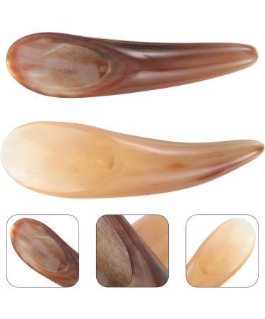 Buy FRCOLOR Ox Horn Gua Sha Stone Massage Tools - 2pcs Scraper Set for Facial & Body Relief | International Shipping - Buy Online on GoSupps.com