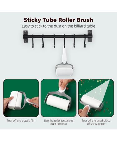 4 Pack Billiard Pool Table Brush Set with Wooden Handles - Rail Brush, Lint Roller, and Cue Cloth - Cleaning Accessories - Buy Online on GoSupps.com