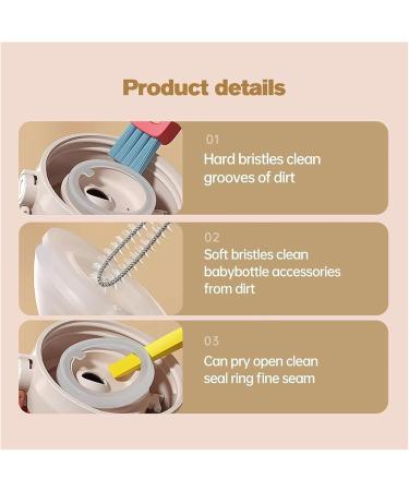 3 in 1 Cup Lid Cleaning Brush Multifunctional Crevice Cleaning Brush for Gap Tight Spaces Cup Portable Bottle Cleaner Brush 3 Pcs - Buy Online on GoSupps.com