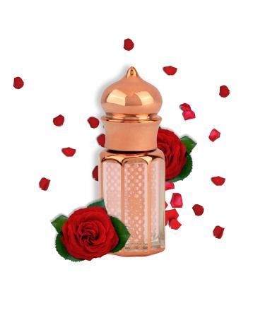 Rose Perfume Oil Alcohol-Free & Long Lasting Perfume for Women & Men | Floral Romantic Elegant Fragrance Oil | Travel Size Arabian Perfume Oil 6mL / 0.2 Fl Oz.