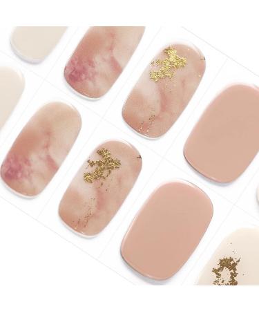DANNI & TONI 28 Gel Nail Polish Strips - Autumn Fascinating Marble Stamping Design - Buy Online on GoSupps.com