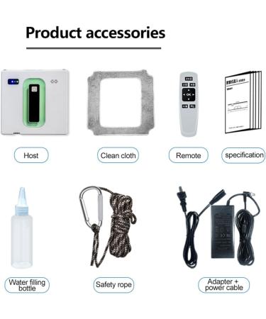 Automatic Window Cleaner Robot with 50ml Large Water Tank Remote Control and Voice Assistant - Double Water Jet Cleaning for Outdoor/Indoor Windows. - Buy Online on GoSupps.com