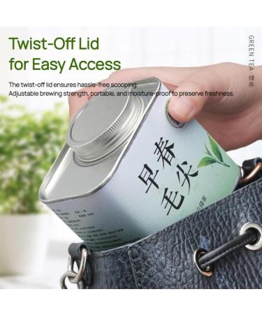 HQZM Premium Maojian Green Tea 100g Loose Leaf Tea PreQingming Spring Tea Strong Aroma Soft Buds - Buy Online on GoSupps.com