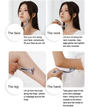 3D Face Massager Roller Portable Neck Lift Roller V-Face Slimming Roller Massager Double Chin Slimming Massager Anti Aging Wrinkles Face Lift Handle Easy To Grip - Buy Online on GoSupps.com