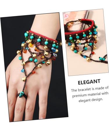 VALICLUD 1pc Glass Wax Rope Bracelet Straw Purse Braided Bracelet Summer Bracelets for Women Pearl Bracelets Friendship Braids Womens Bracelets Delicate Copper Bells Girl One-piece Jewelry - Buy Online on GoSupps.com