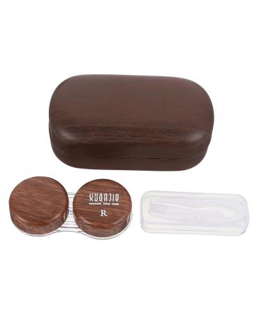 Solustre 1 Set-Box Companion Colored contact lens storage set for contact lenses Hard lens holder Travel needs bracket box container glasses case inner box: Leather food Sorted 1 9.5x5.5cm