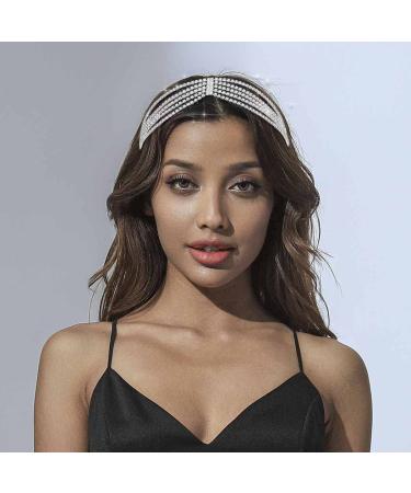 Deladola Rhinestone Crystal Headband - Silver Sparkly Wedding Hair Accessories for Women - Buy Online on GoSupps.com
