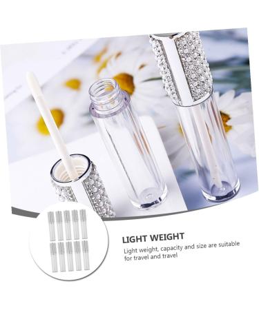 IMIKEYA Lot de 10 Flacons de Brillant L vres Vides 5 Ml Transparents en Verre Rechargeables Adapt s au Maquillage Diy pour Cosm tiques et Soins des L vres Usage Personnel et Pr sent - Buy Online on GoSupps.com