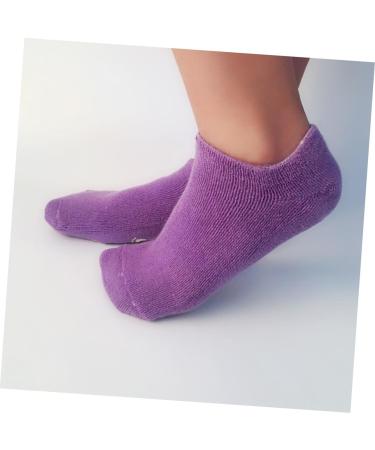 FRCOLOR Gel Jojoba Oils Plantar Silicone Heel Sock Exfoliating Hand Gloves Heal Gloves Cracked Skin Gloves Women Skin Care Gloves Moisture Gloves Socks Moisturiser Purple medium - Buy Online on GoSupps.com