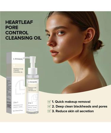 Lanthome Heartleaf Pore Control Cleansing Oil - 2 in 1 Makeup & Blackhead Remover | Skin Care Oil Cleanser for Face 3.51 fl oz (100mL) - International Shipping Available - Buy Online on GoSupps.com