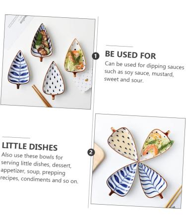 MAGICLULU 3pcs Sauce Dish Food Sauce Cups Kitchen Appetizer Plate Milk Heating Pot Condiment Dish Sauce Dipping Bowls Dip Bowls Platter Trays Hide a Key Rock Snack Ceramics Ceramic Plate 14.8X8.4X2.5CM Assorted Color - Buy Online on GoSupps.com