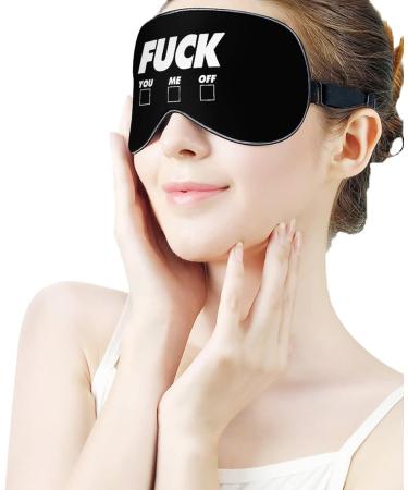 Fuck You Me Off Eye Mask Blindfold - Elastic Strap Headband for Sleeping - Buy Online on GoSupps.com