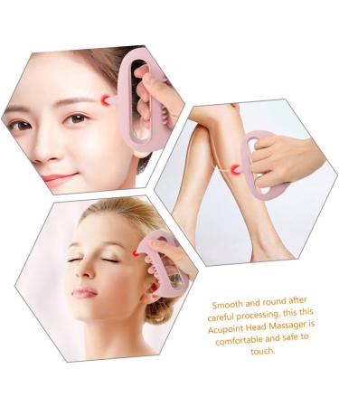 Magiclulu 5-in-1 Acupuncture Hand & Head Massager - Silicone Massage Gear & Scalp Peeling Brush - Pink Neck Scroll Wheel - Buy Online on GoSupps.com