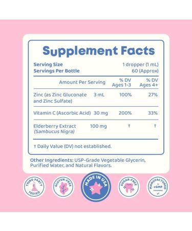 JoySpring Liquid Vitamin D3 with K2 - Immune Support and Zinc Supplements for Kids - Elderberry & Zinc Liquid - Buy Online on GoSupps.com