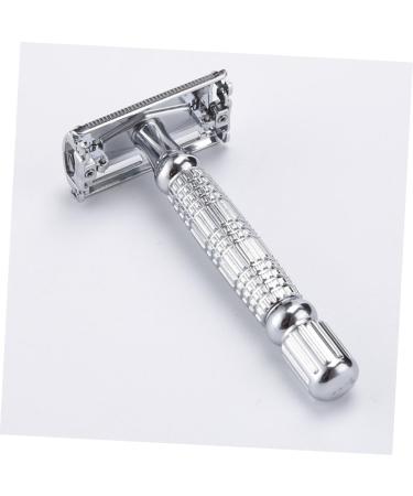 Minkissy Manual Double Edge Safety Razor for Men - Classic Metal Handle Perfect for Beard Shaping & Grooming - Buy Online on GoSupps.com