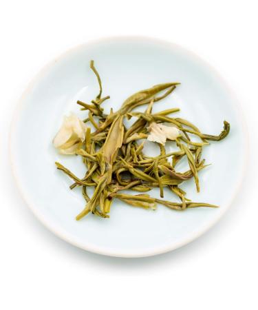 Oriarm Bi Tan Piao Xue Jasmine Tea Loose Leaf 165g Tin Can - Chinese Mao Feng Green Tea with Jasmine Flowers - Yuqian 1st Grade - Buy Online on GoSupps.com