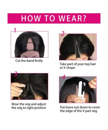 Legendhair 18 Inch V Part Brazilian Straight Human Hair Wig for Black Women - No Leave Out, Lace Front, Glueless, 150% Density - Buy Online on GoSupps.com