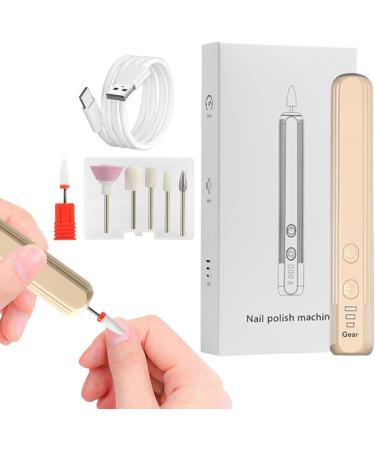 Electric Nail File for Acrylic Nails - Electric Nail File Set | Compact Portable Nail Drill Kit Hand Foot Care Tool for Acrylic Gel Nails Khaki English Version - Buy Online on GoSupps.com